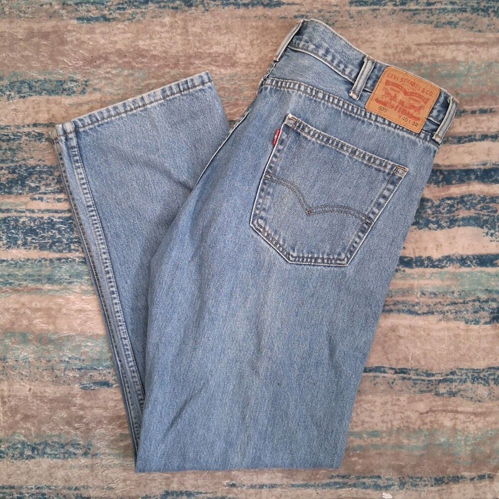 Levi's 505 Jeans Mens 40x32 (40×30) Straight Leg Blue Denim Work Classic